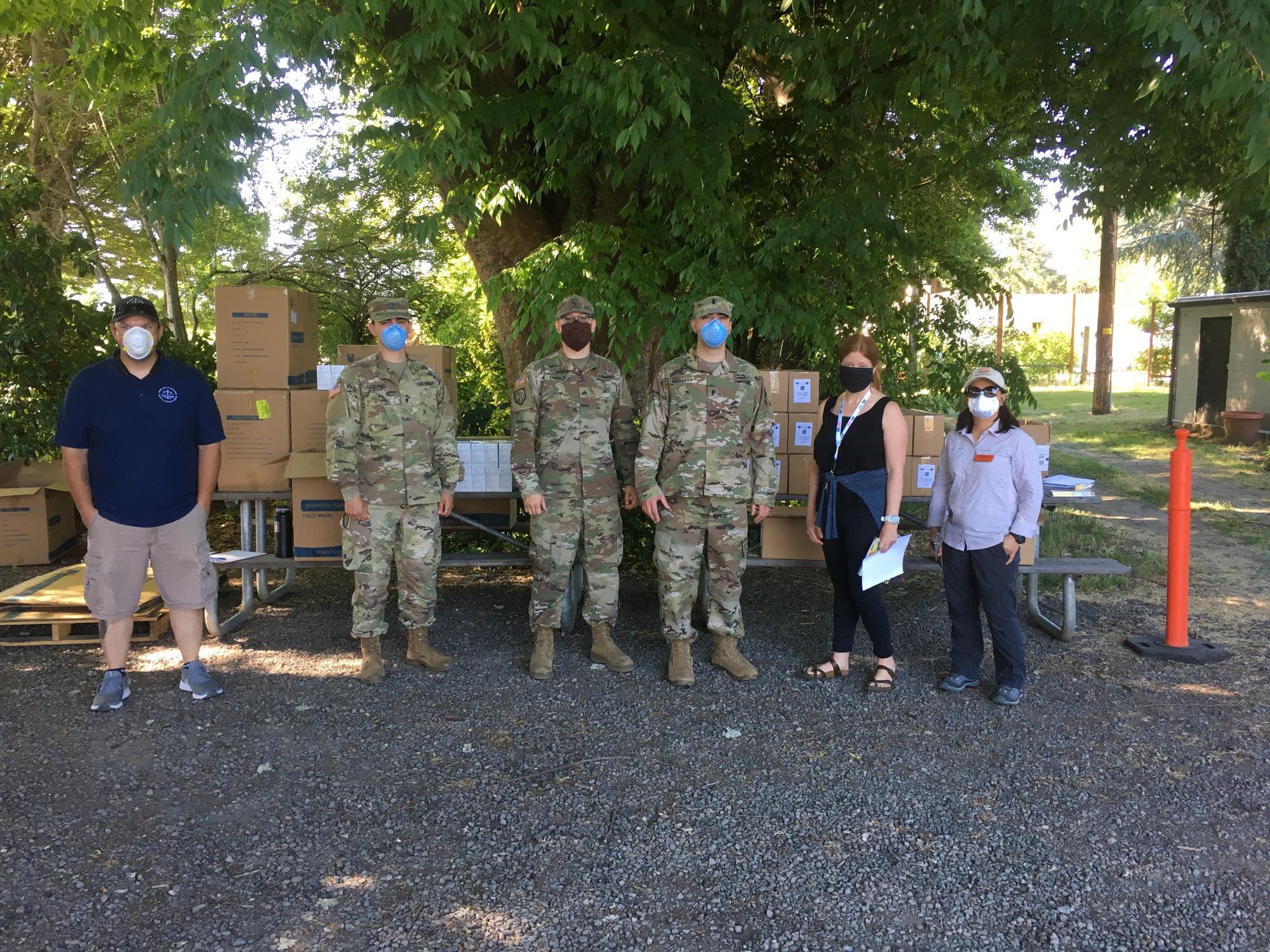 OSU Extension and Agricultural Experiment Station faculty and staff worked alongside the Oregon Army National Guard to d