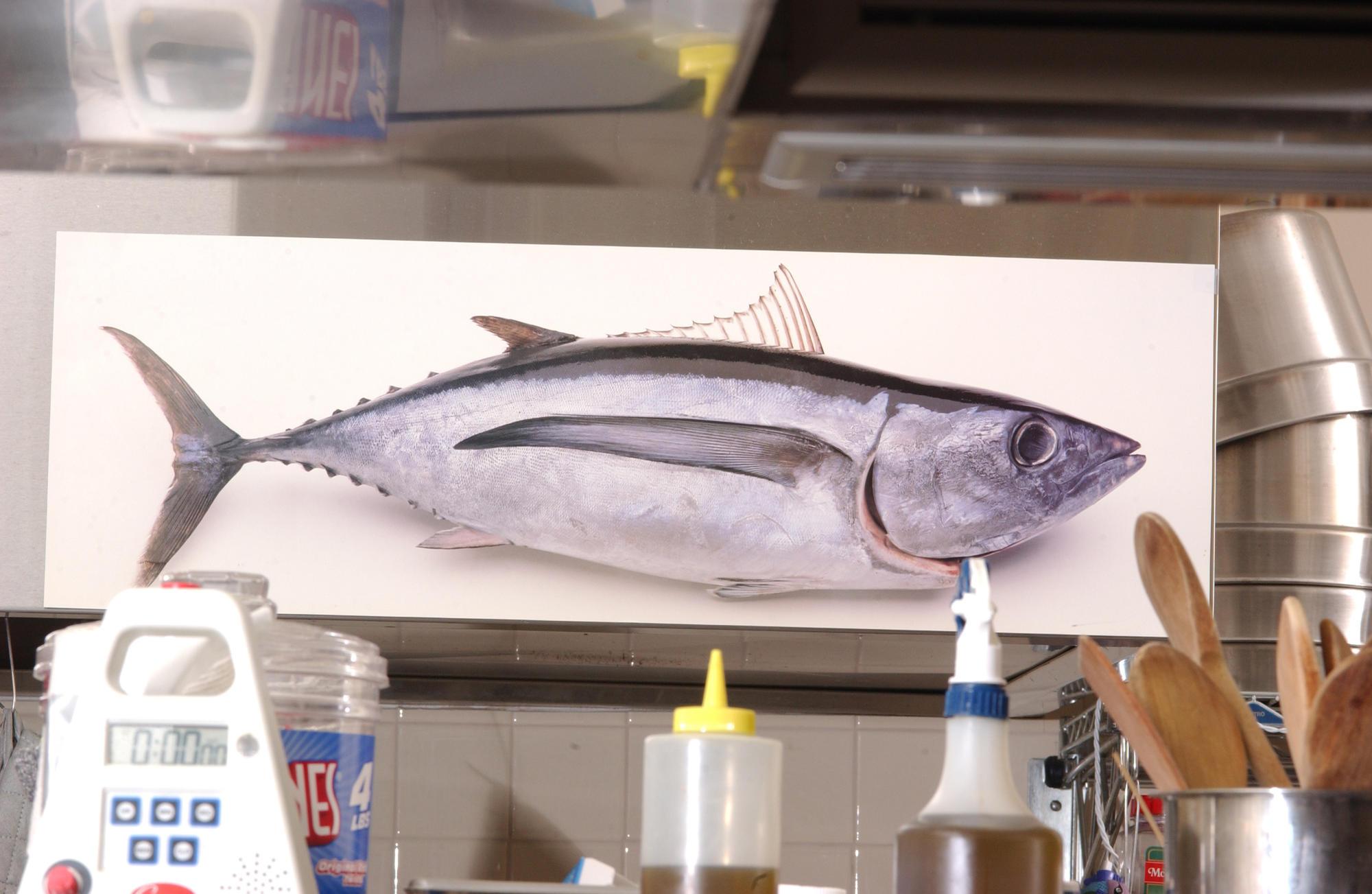 Tuna on a cutting board