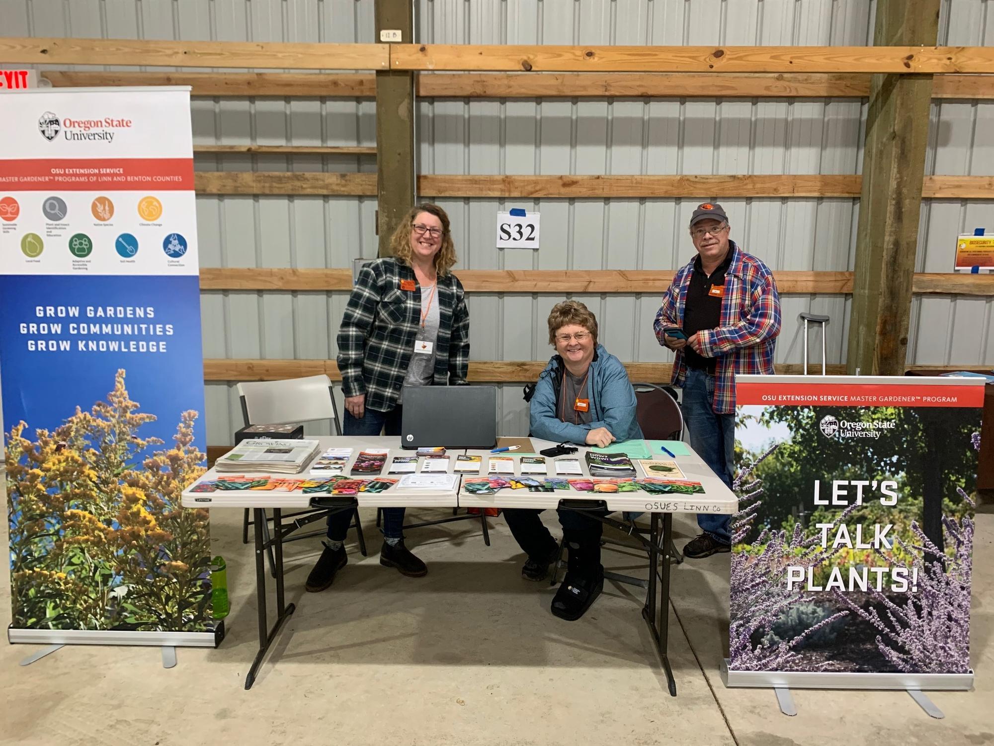 Master Gardeners tabling at an event