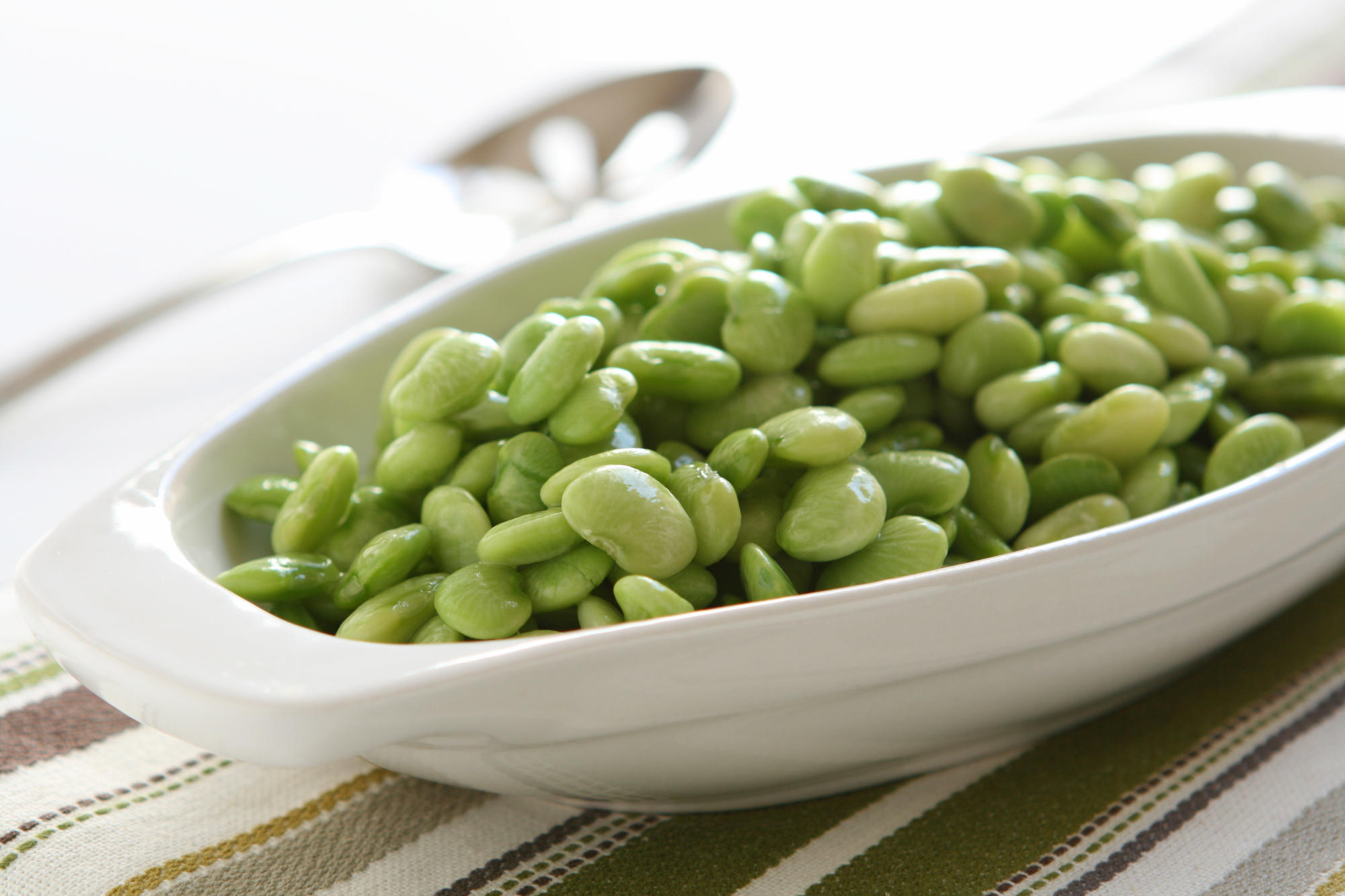 A bowl of lima beans.
