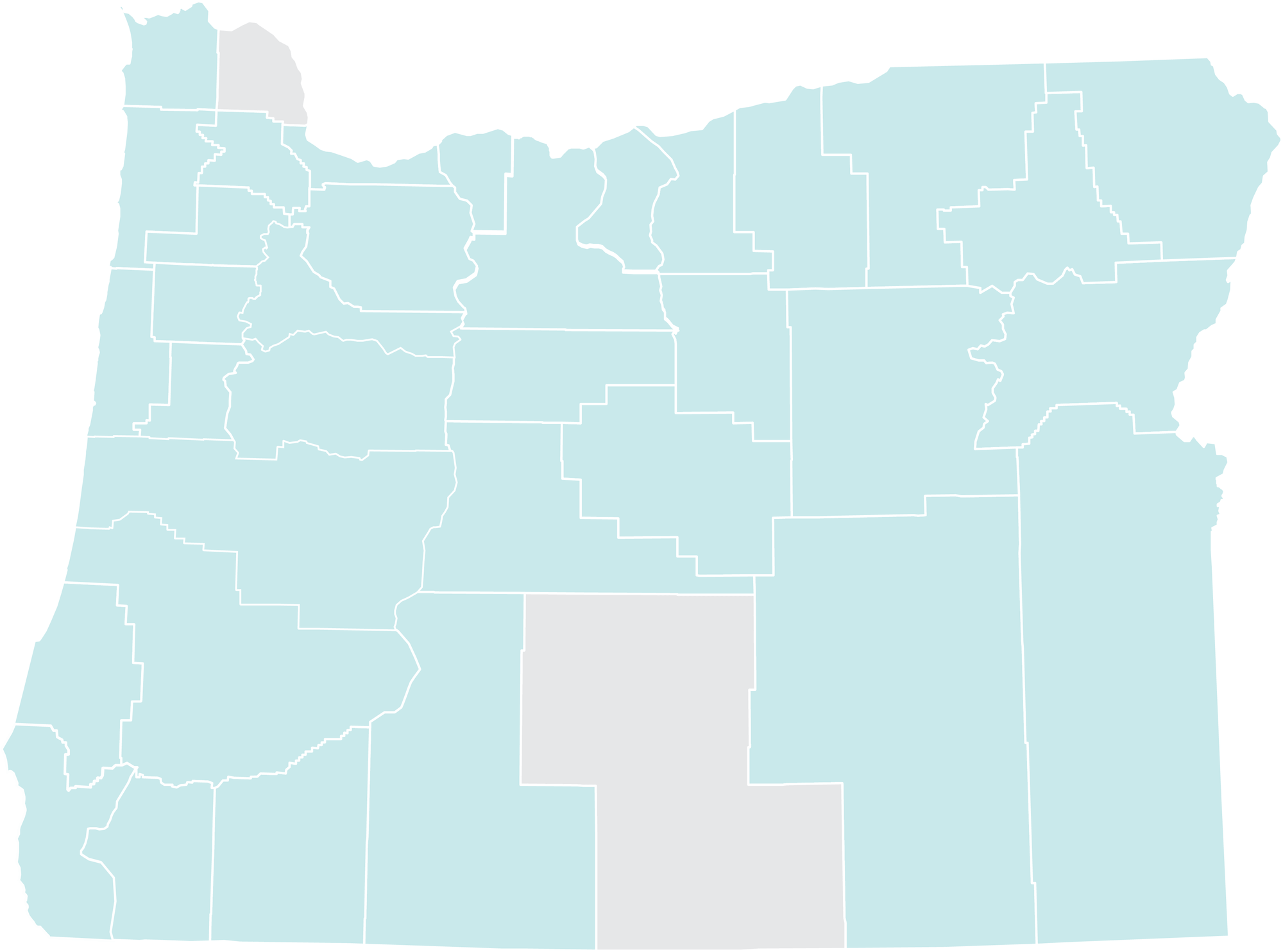all but three counties in Oregon positive for mockorange