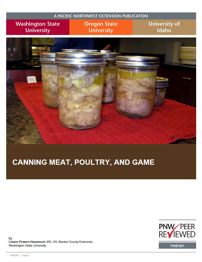 Cover image of "Canning Meat, Poultry, and Game"
