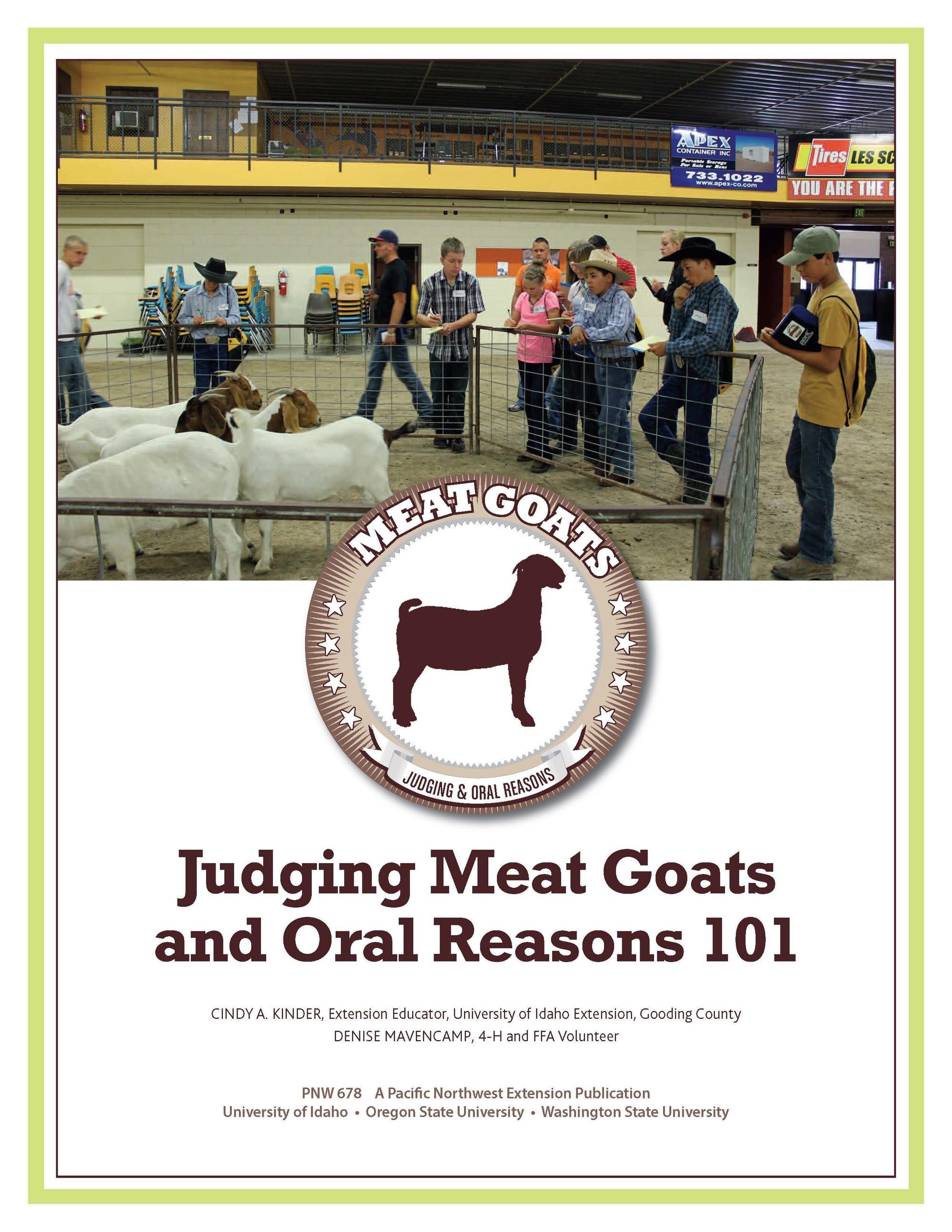 Cover image of "Judging Meat Goats and Oral Reasons"