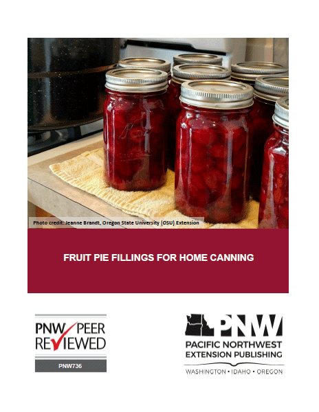 Cover image of "Fruit Pie Fillings for Home Canning" publication