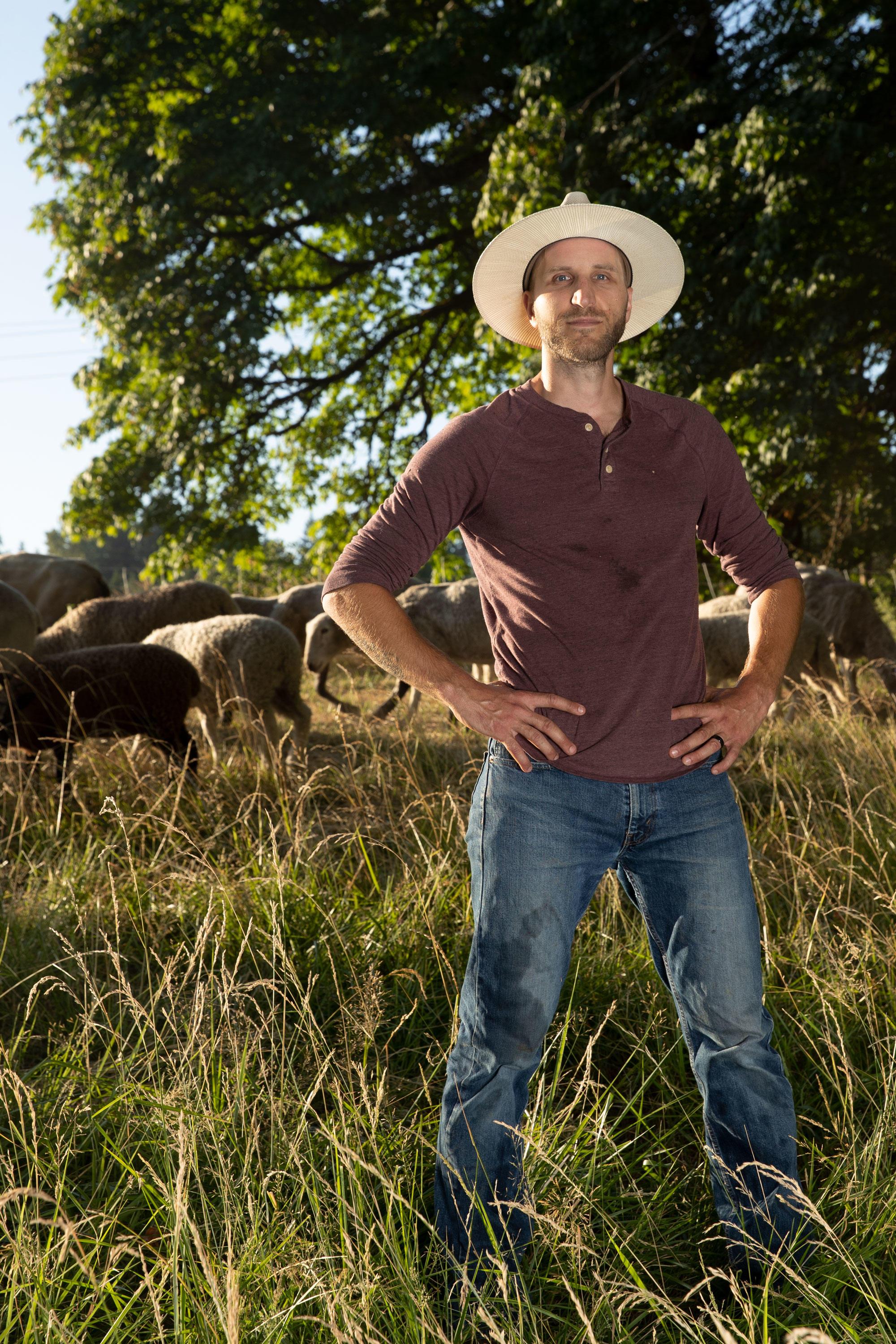 Jacob Mogler raises sheep on 14 acres near Corvallis.