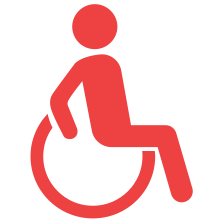 Person actively moving in a wheelchair