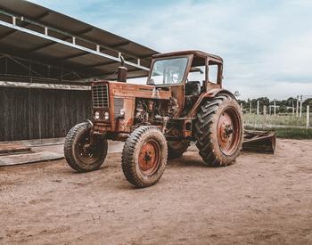 brown tractor