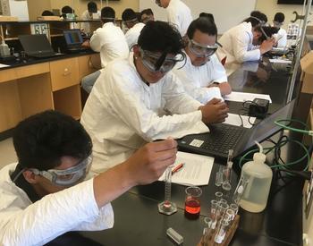 students in an Oregon State University chemistry lab