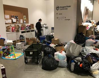The OSU Portland Center served as a drop-off site for items donated for Black and Indigenous people affected by Oregon's wildfires.