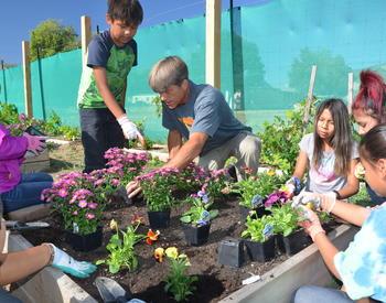 Warm Springs garden educator teaching youth