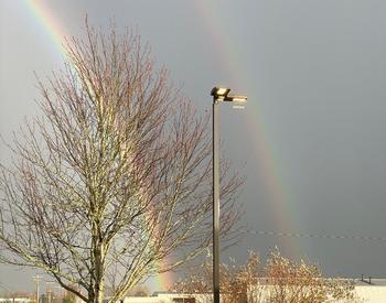 Double rainbow after storm at Linn Extension