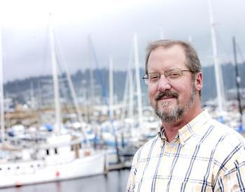 David Hansen, OSU Sea Grant Extension program leader, on the waterfront at Newport, Oregon.