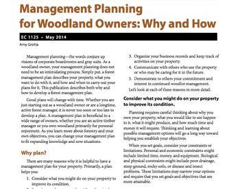 Image of Management Planning for Woodland Owners: Why and How publication