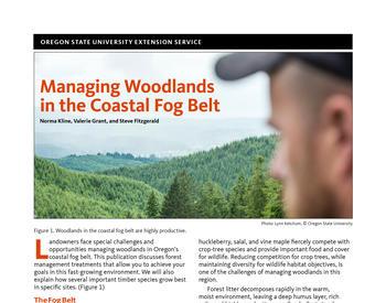 Cover image of "Managing Woodlands in teh Coastal Fog Belt"