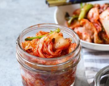 A jar of kimchi.