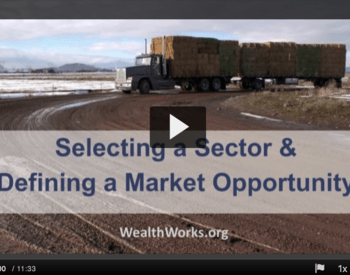 slecting a sector and defining a market opportunity video image