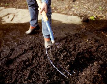 In no-till gardening using a garden fork means less soil disturbance.